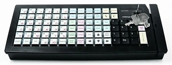 Программируемая клавиатура Posiflex KB-6600U-B черная c ридером магнитных карт на 1-3 дорожки